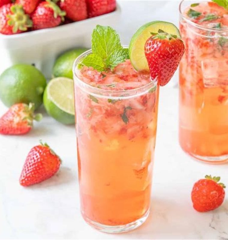 Strawberry Mint Cocktail